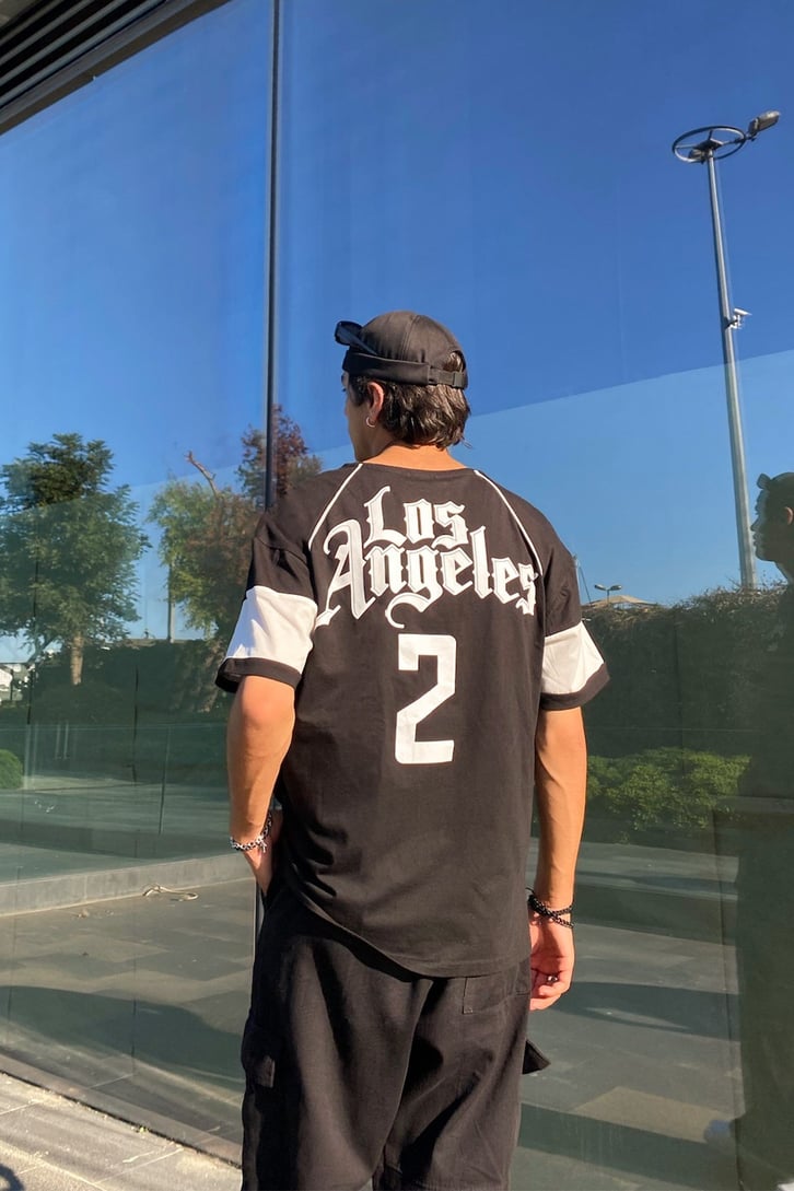 Los Angeles Sırt Baskılı Oversize Tshirt