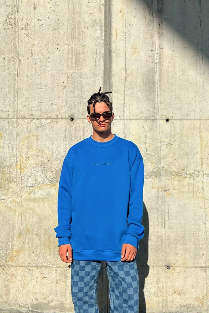 Lost Minds Baskılı Oversize Sweatshirt