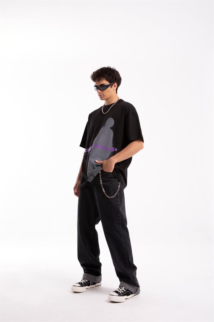 Lost Souls Baskılı Oversize Tshirt