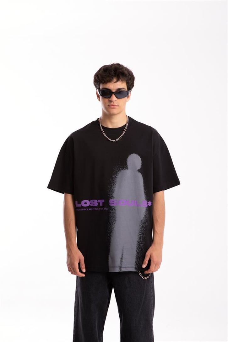 Lost Souls Baskılı Oversize Tshirt