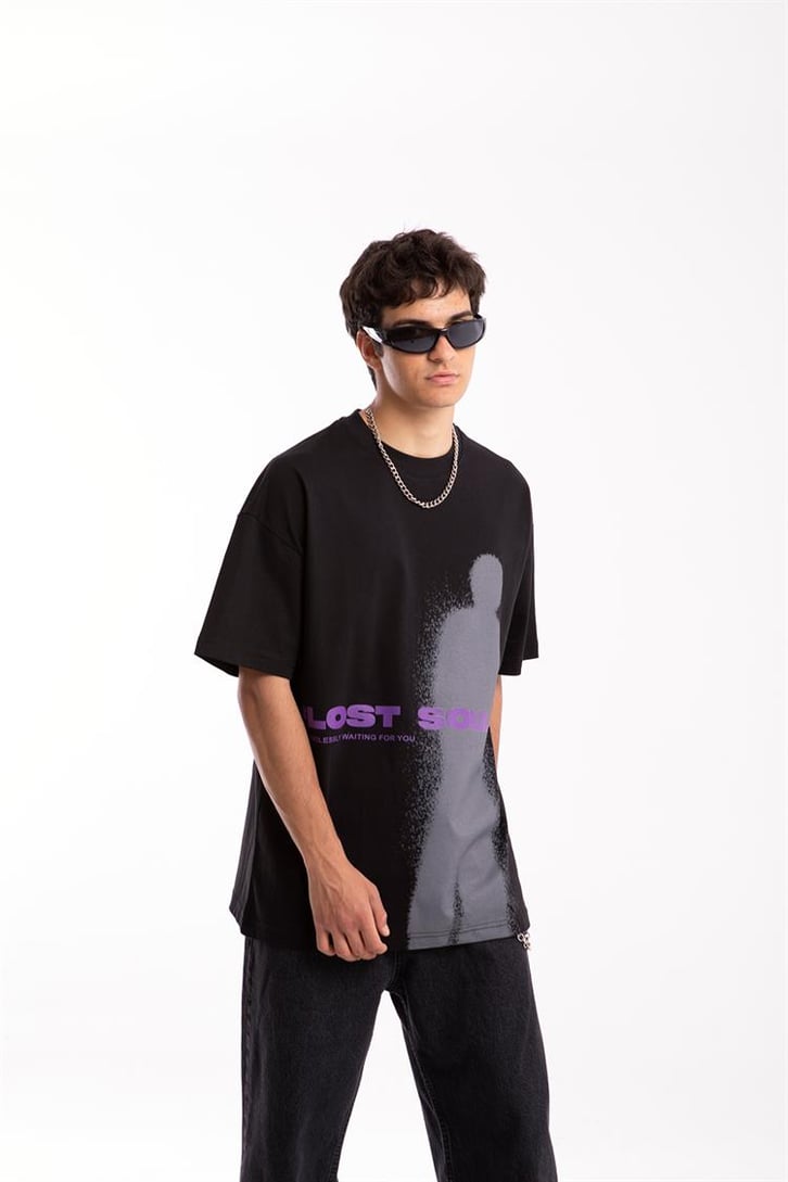 Lost Souls Baskılı Oversize Tshirt