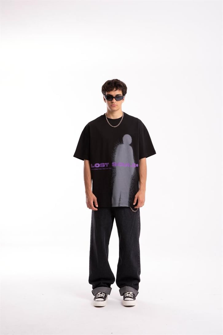 Lost Souls Baskılı Oversize Tshirt