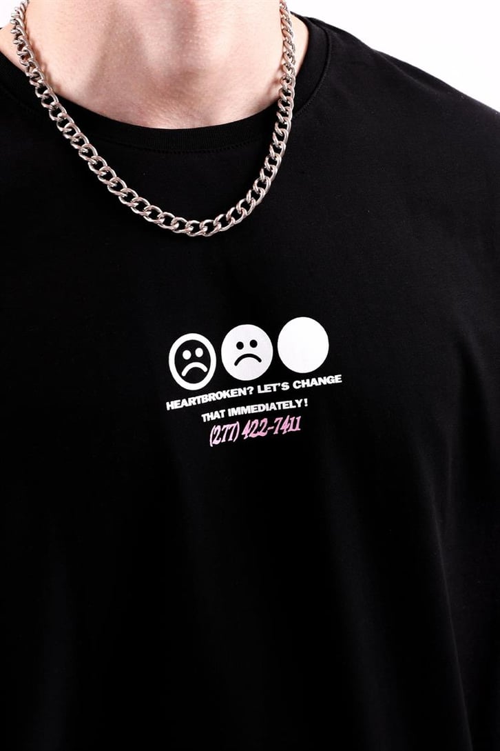 Love Hurts Sırt Baskılı Oversize Tshirt