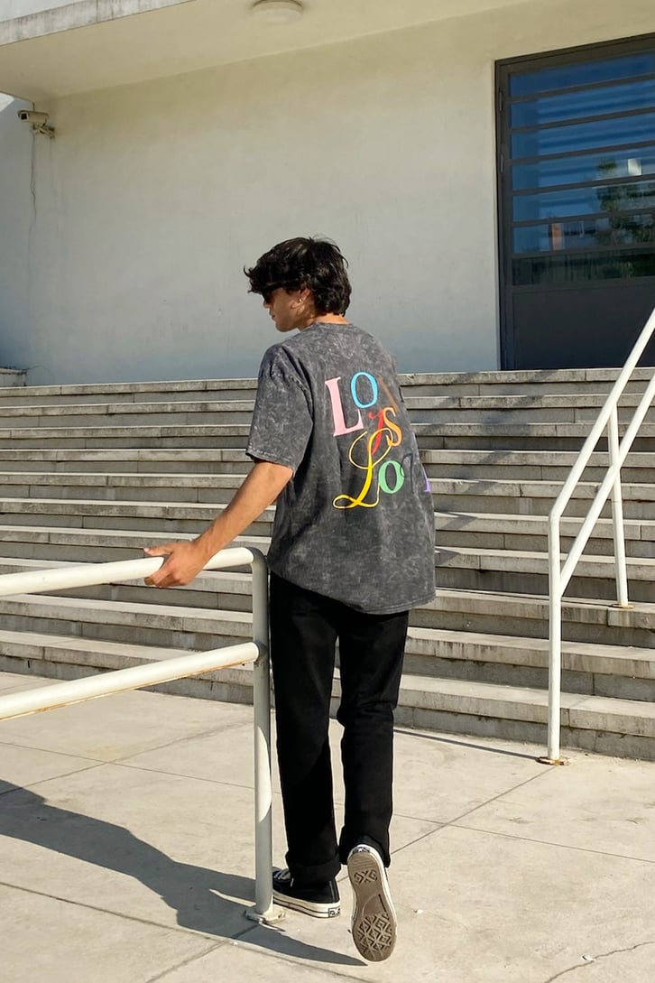 Love is Love Acid Wash Oversize Tshirt