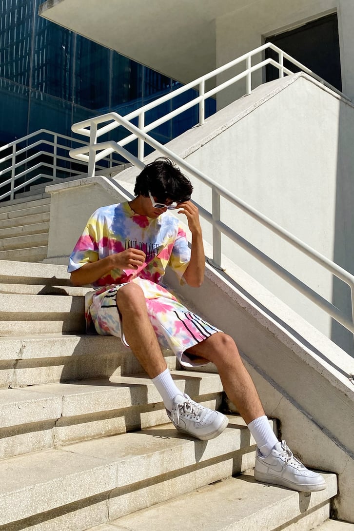 Love is Love Batik Desen Coloful Şort