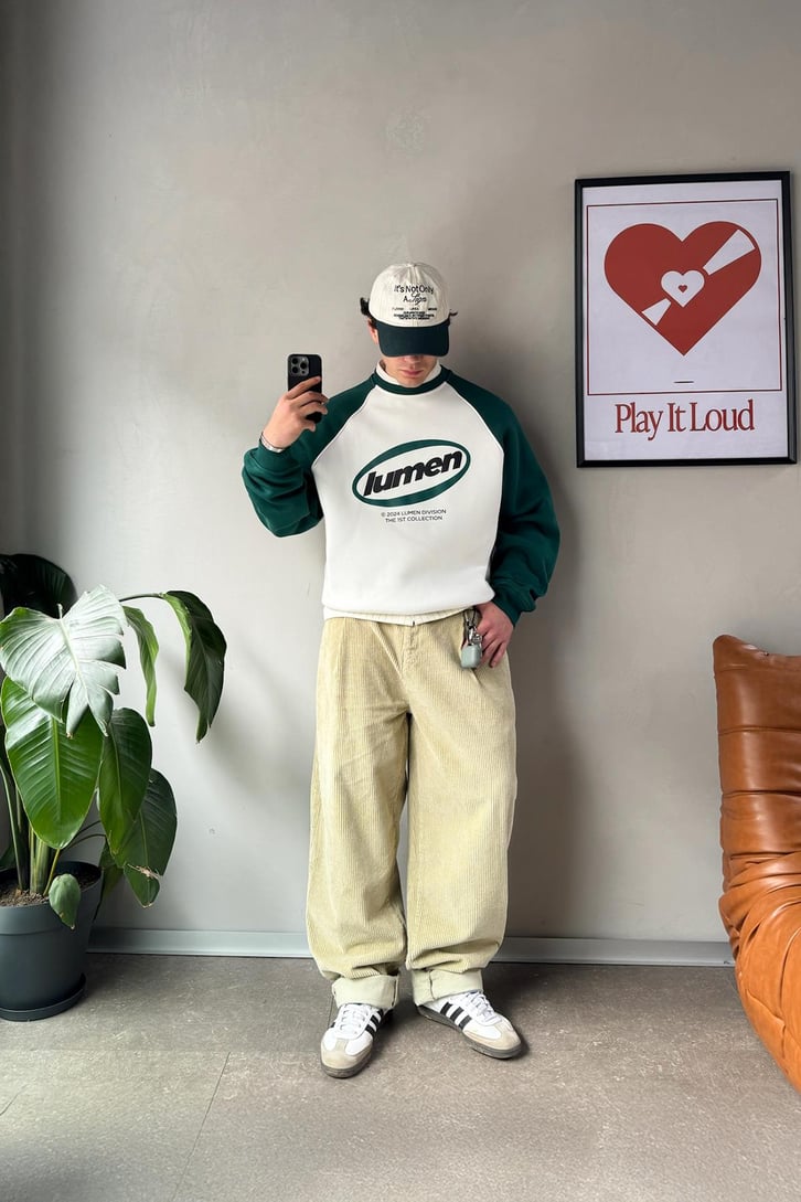 Lumen Dıvısıon Baskılı Reglan Kol Sweatshirt
