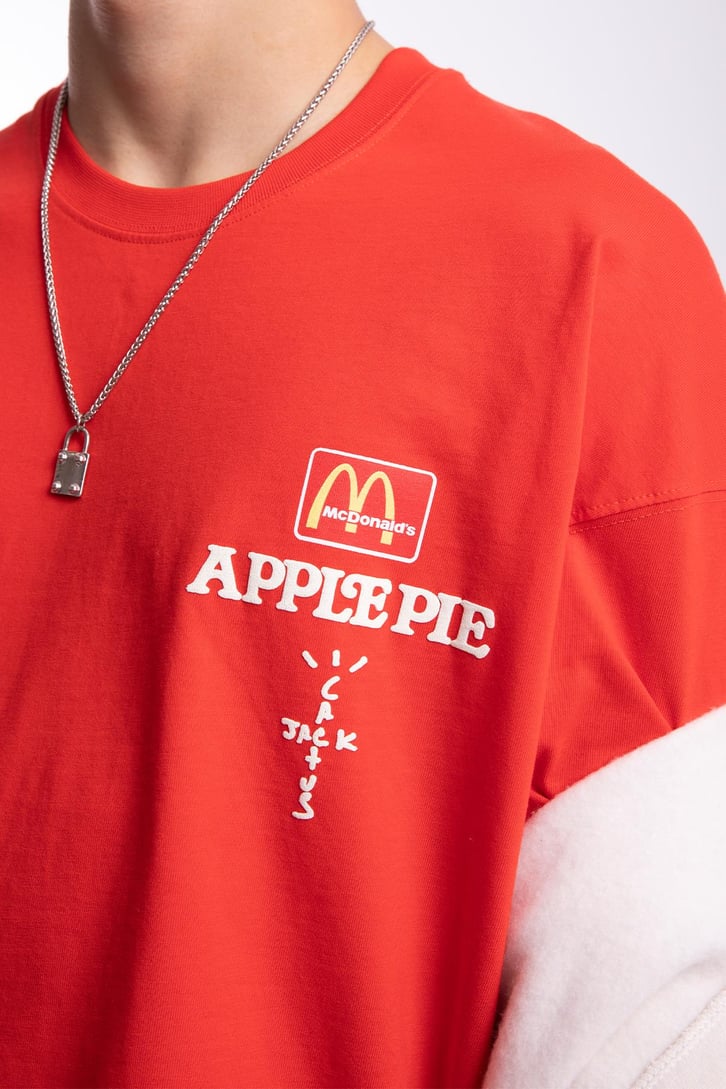 M Apple Baskılı Oversize Tshirt