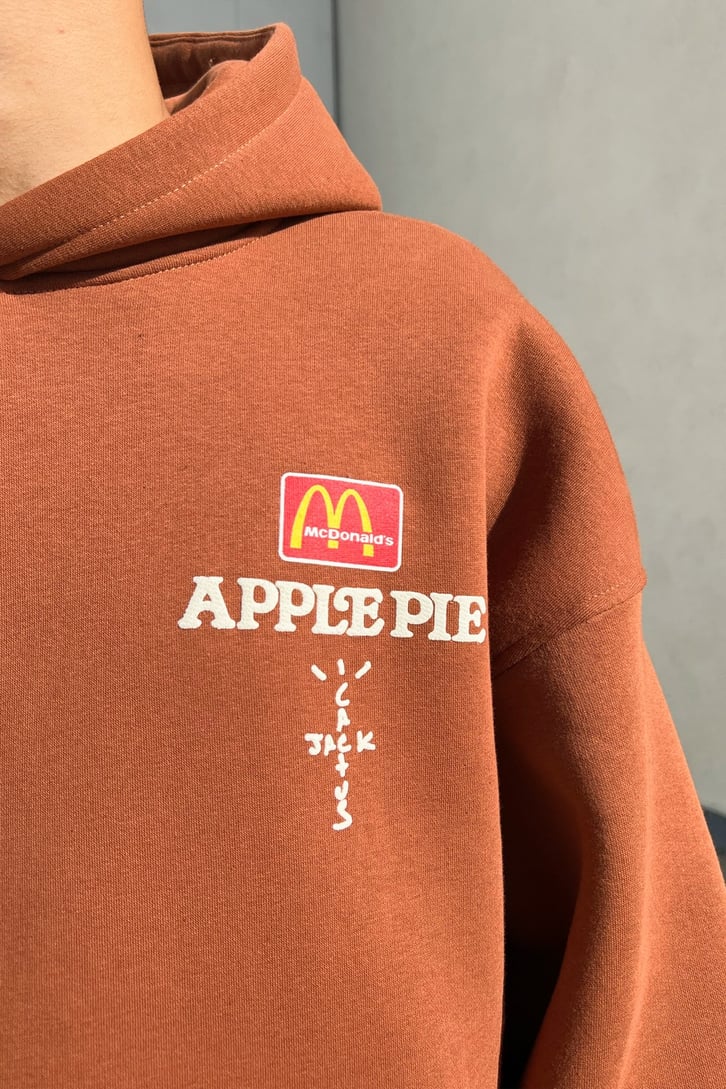 M Apple Pie Baskılı Kiremit Oversize Sweatshirt