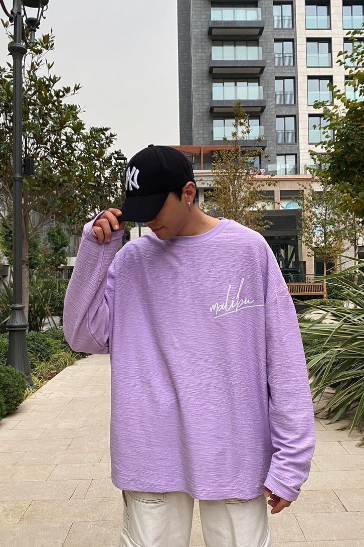 MALIBU YAZI BASKILI OVERSIZE TSHIRT
