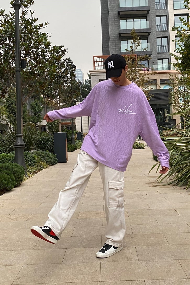 MALIBU YAZI BASKILI OVERSIZE TSHIRT