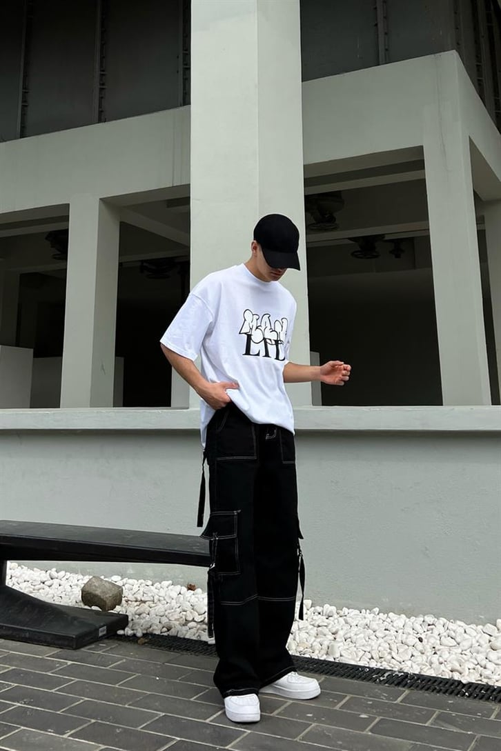 Man Ltd Beyaz Oversize Tişört