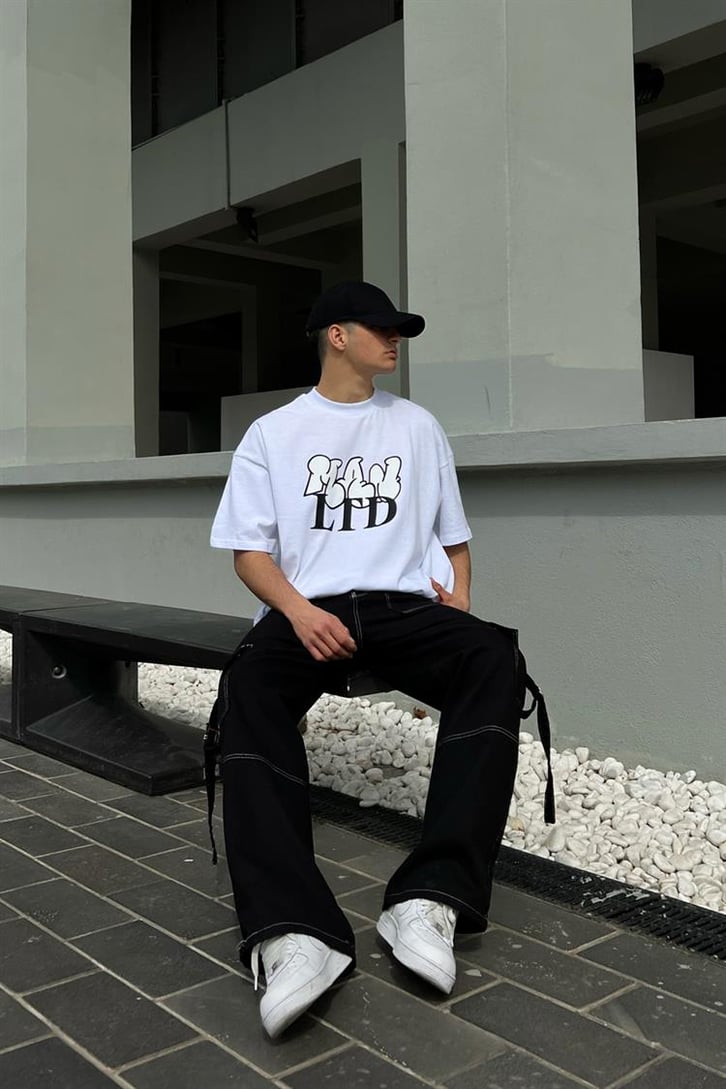 Man Ltd Beyaz Oversize Tişört