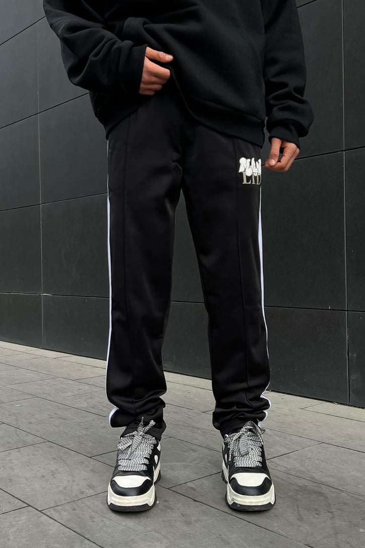 Man Ltd Şeritli Siyah Eşofman Altı