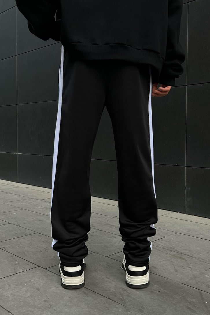 Man Ltd Şeritli Siyah Eşofman Altı