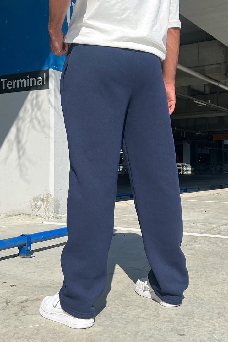 Man Nakışlı Lacivert Eşofman Altı