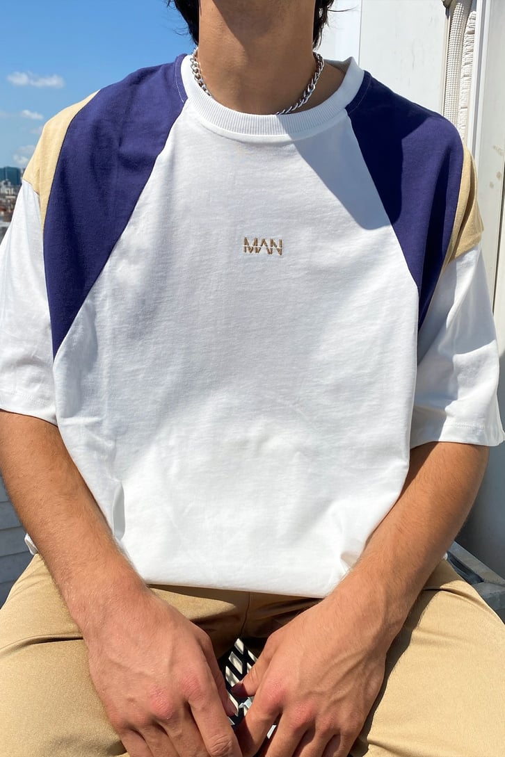 Man Nakışlı Oversize Tshirt