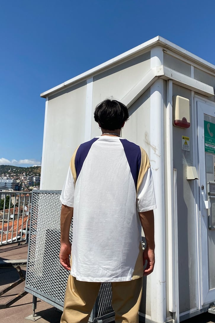 Man Nakışlı Oversize Tshirt