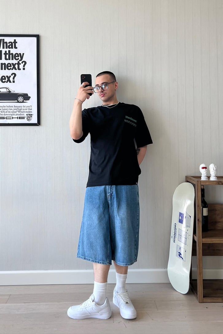 Mandala Vibe Baskılı Oversize Tişört