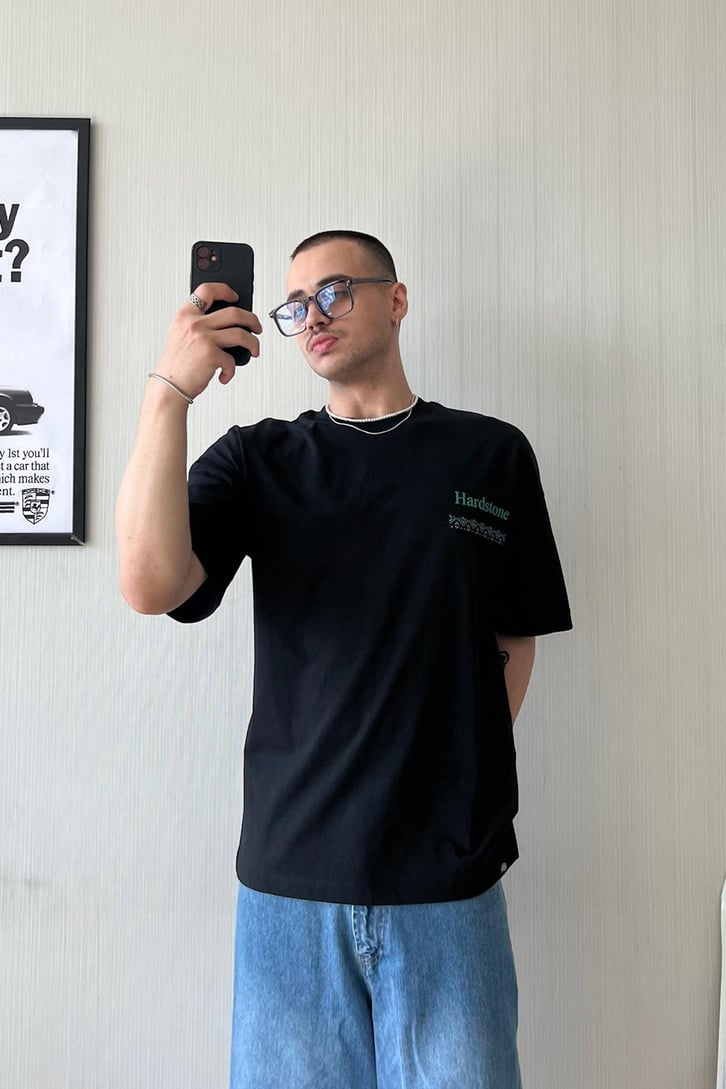 Mandala Vibe Baskılı Oversize Tişört