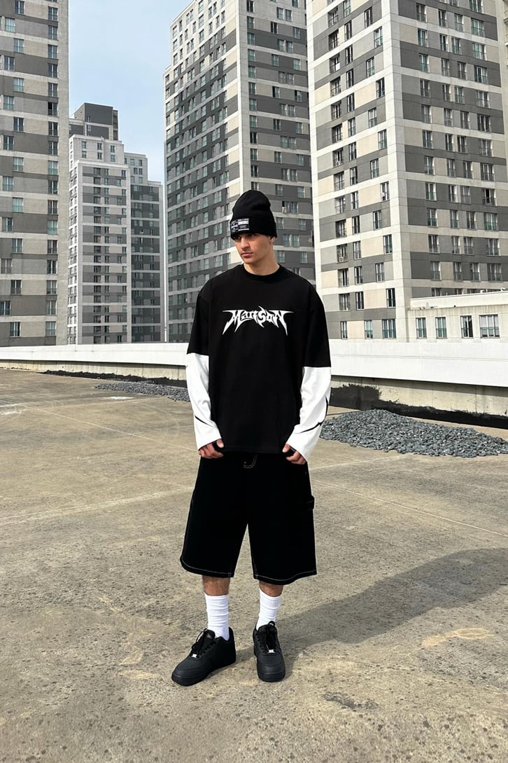 Manson Siyah Long Sleeve Tişört