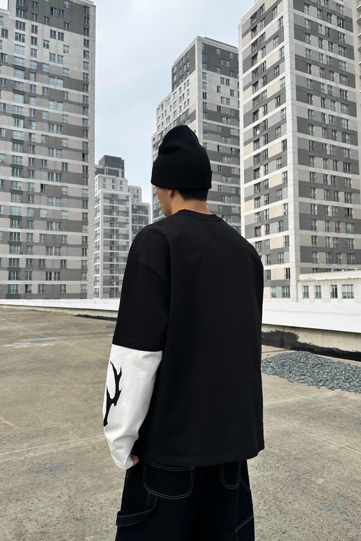 Manson Siyah Long Sleeve Tişört