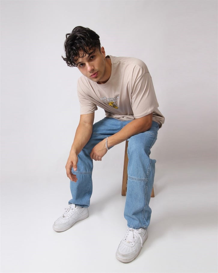 MANTAR BASKILI OVERSIZE TSHIRT
