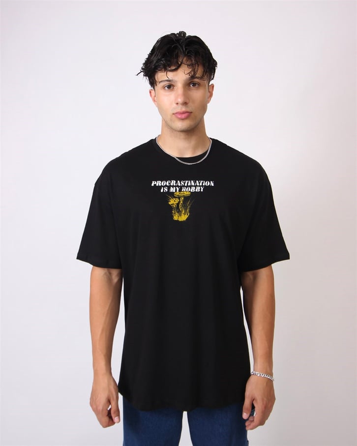 MANTAR BASKILI OVERSIZE TSHIRT