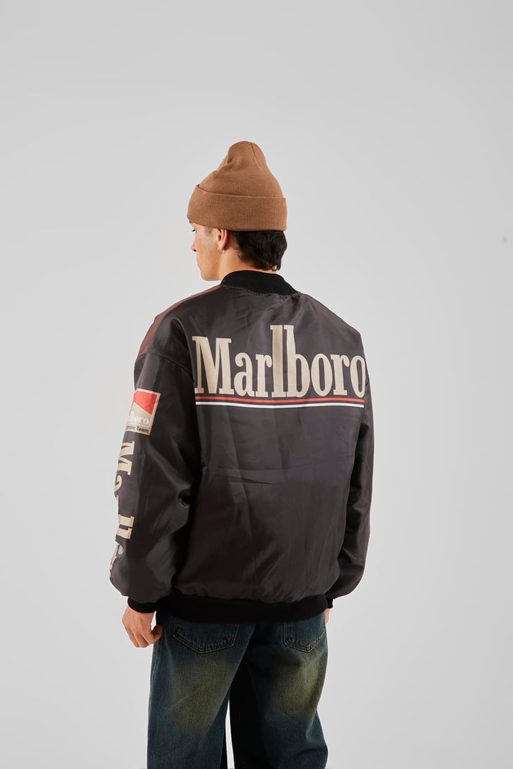 Marlboro Baskılı Paraşüt Kumaş Ceket
