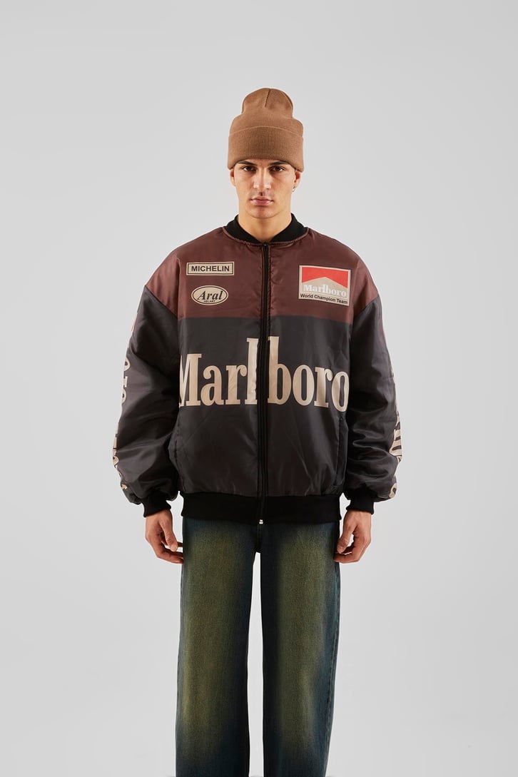 Marlboro Baskılı Paraşüt Kumaş Ceket