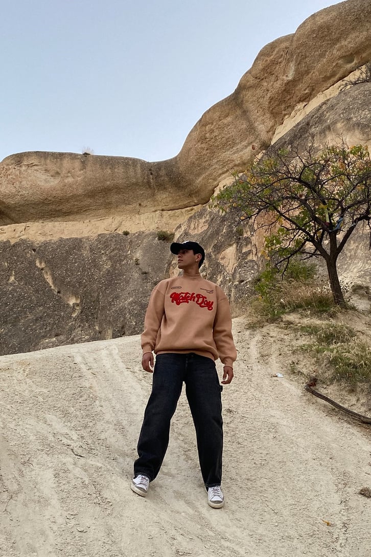 Match Day Punch Work Brown Sweatshirt