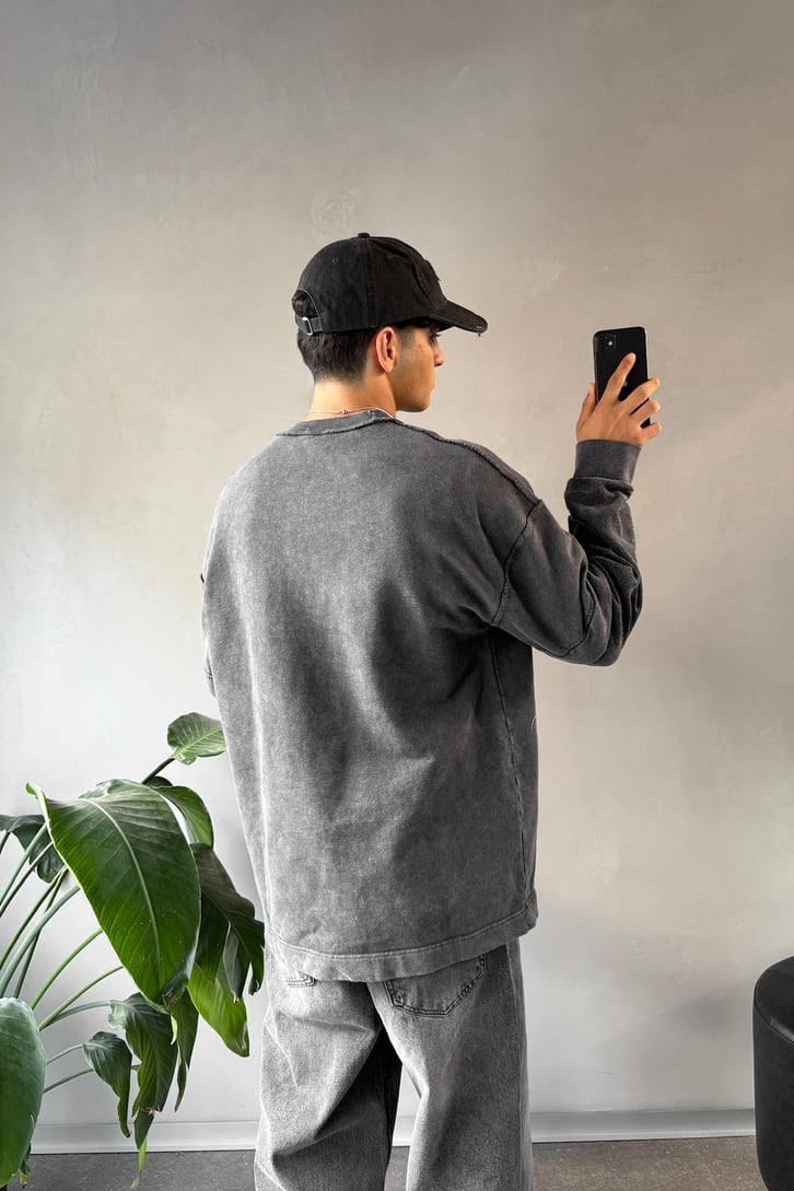 Matching Nakışlı Double Sleeve Tişört
