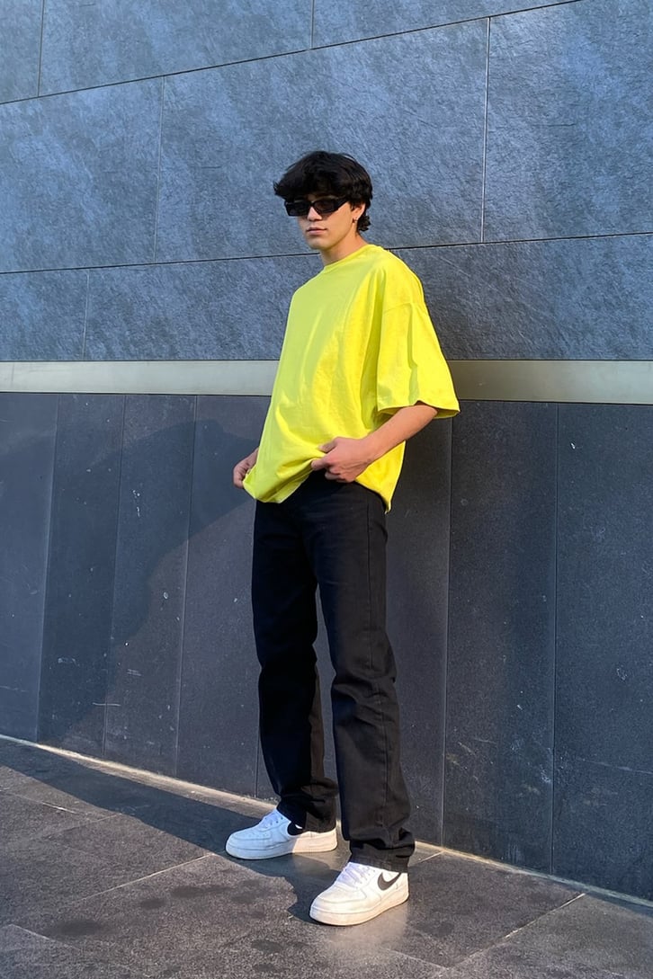 Matiz Baskılı Oversize Tshirt
