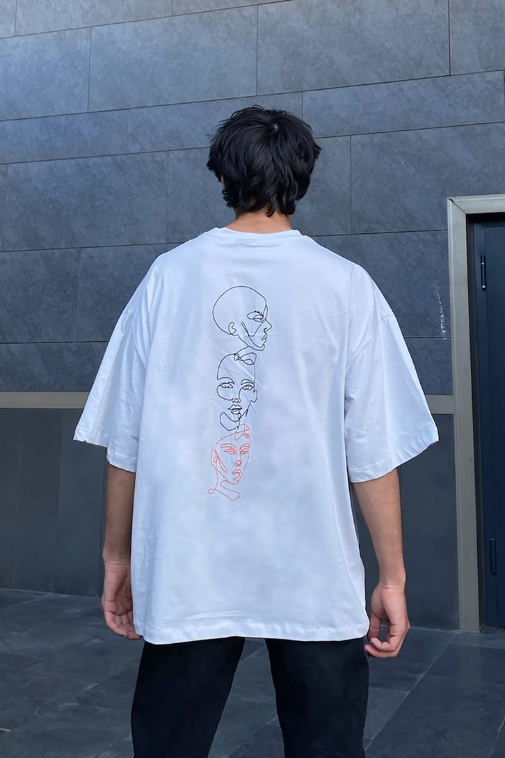 Matiz Baskılı Oversize Tshirt