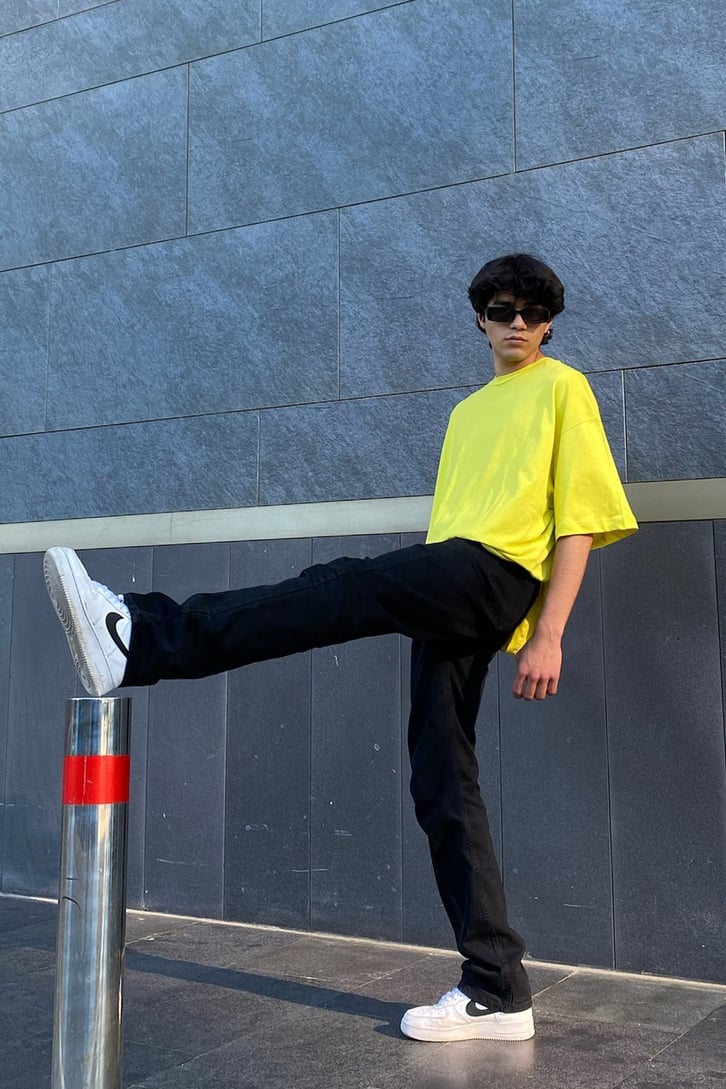 Matiz Baskılı Oversize Tshirt