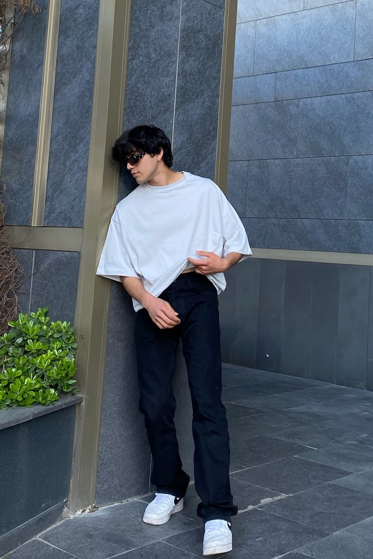 Matiz Baskılı Oversize Tshirt
