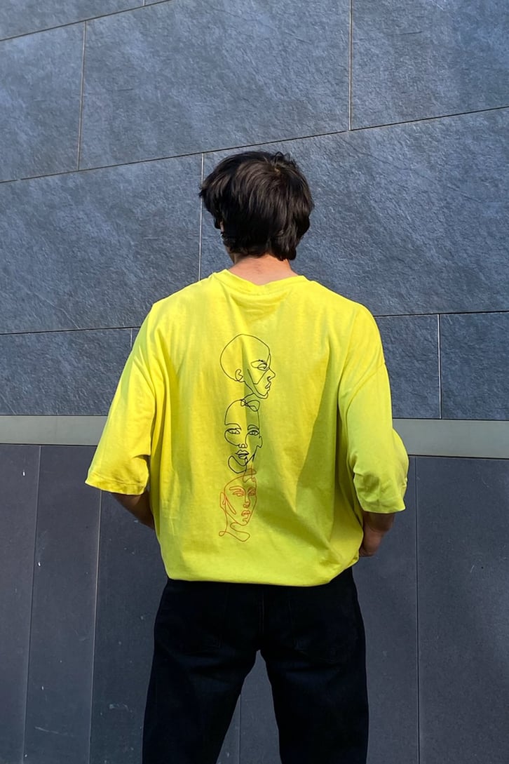 Matiz Baskılı Oversize Tshirt
