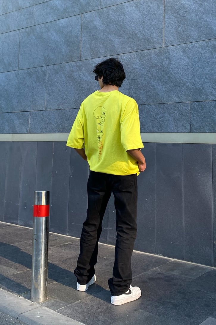 Matiz Baskılı Oversize Tshirt