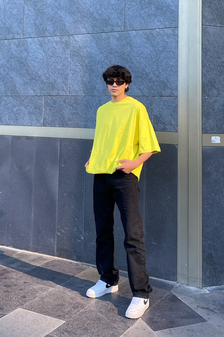 Matiz Baskılı Oversize Tshirt