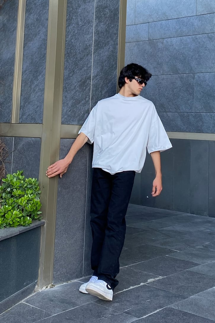 Matiz Baskılı Oversize Tshirt