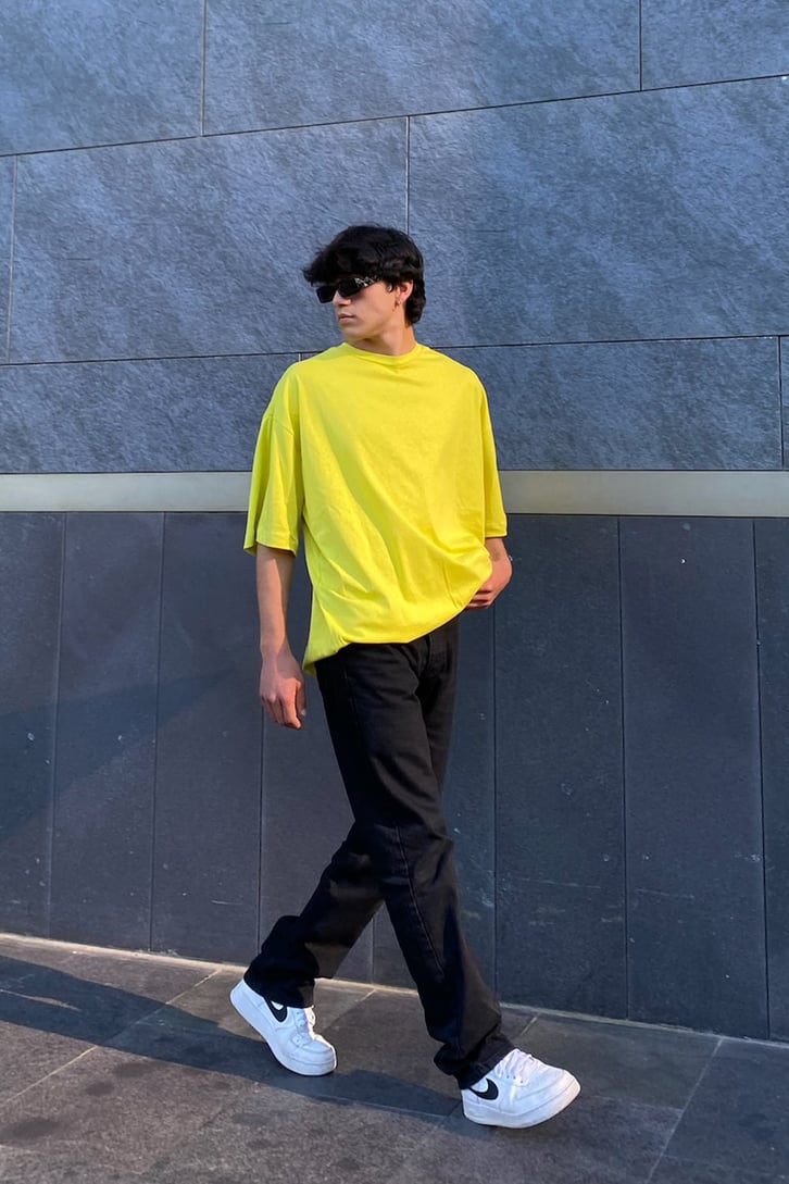 Matiz Baskılı Oversize Tshirt