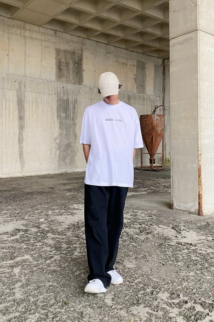 Matw Baskılı Beyaz Oversize Tshirt
