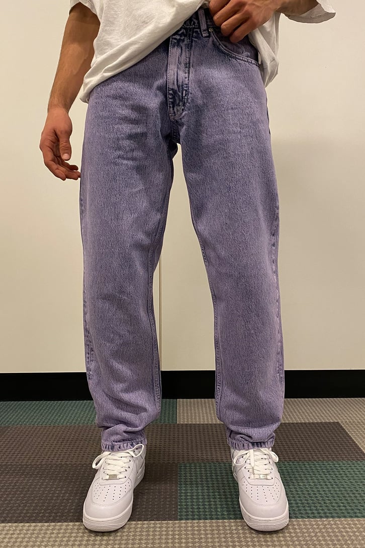 MAVİ MOR TAŞLAMALI URBAN STYLE LOSSE FIT JEAN