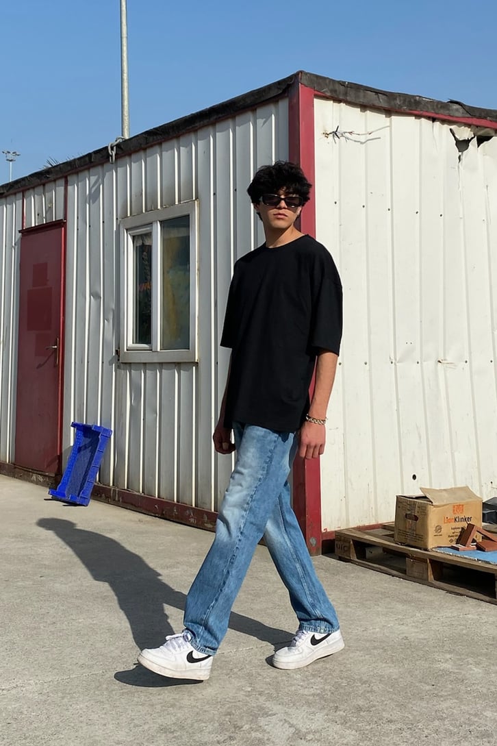 Mavi Taşlamalı Regular Fit Jean