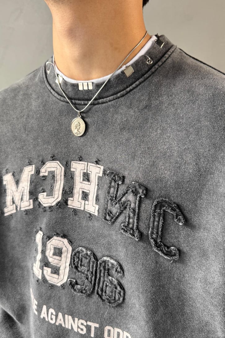 Mchnc 1996 Baskılı Sweatshirt
