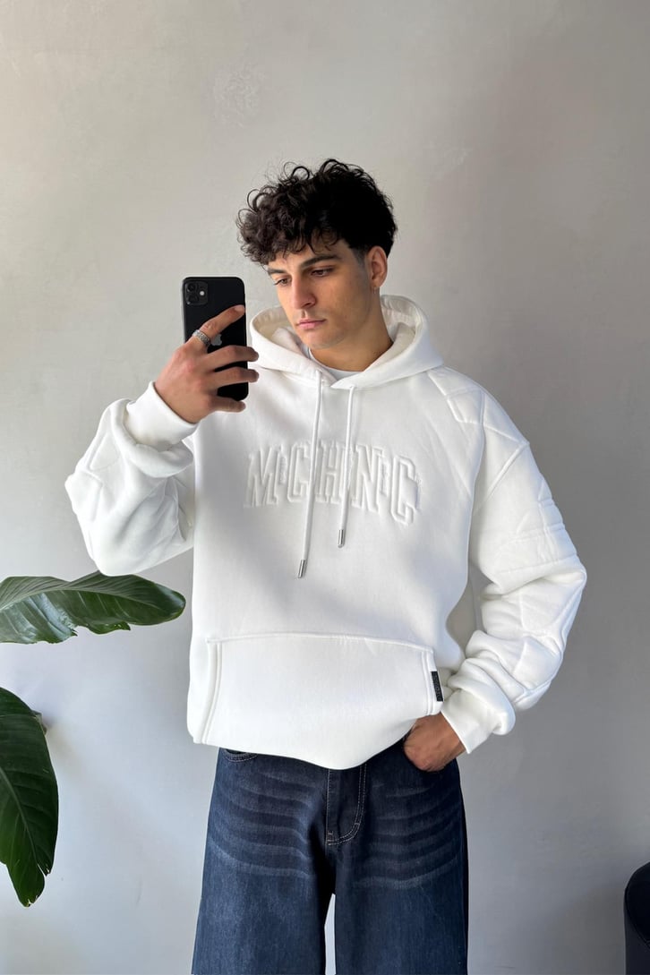 Mchnc Nakışlı Oversize Hoodie