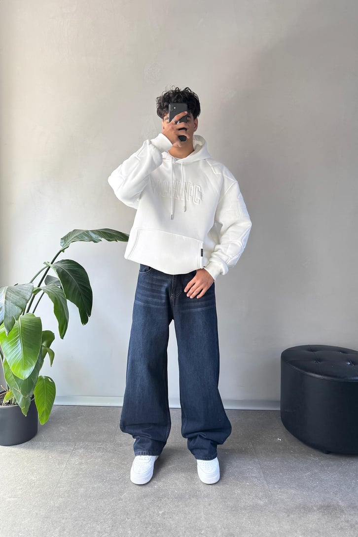 Mchnc Nakışlı Oversize Hoodie