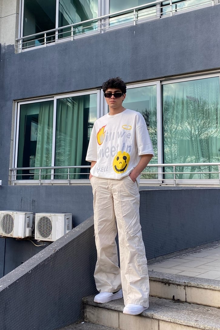 Meet in Hell Oversize Printed Tshirt