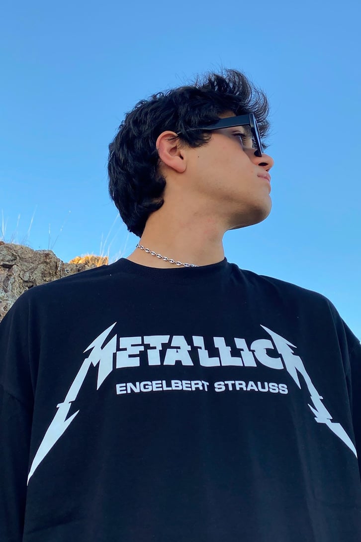Metallica Baskılı Siyah Oversize Tshirt