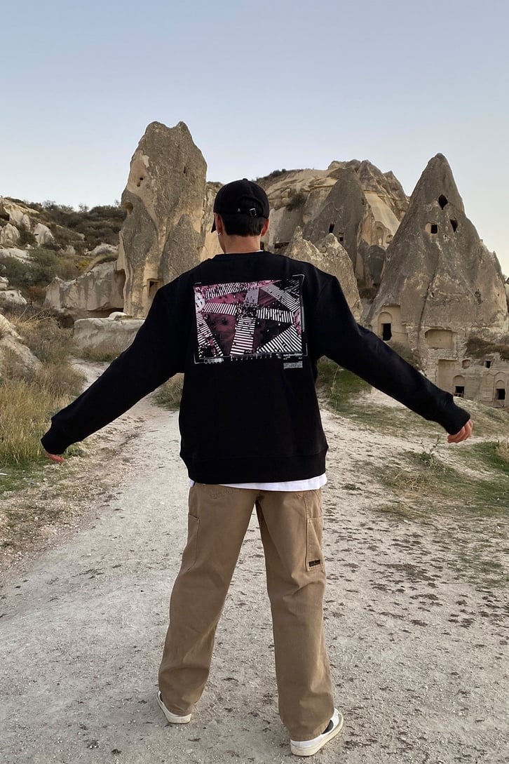 METROPOL BÖLGESİ BASKILI OVERSIZE SWEATSHIRT