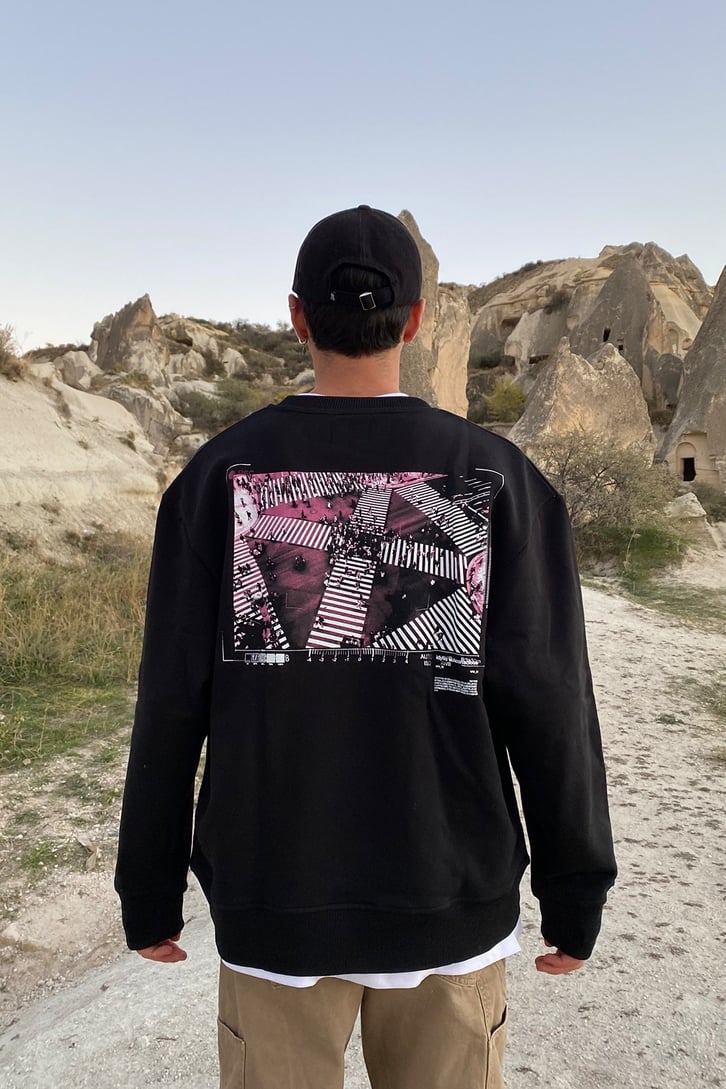METROPOL BÖLGESİ BASKILI OVERSIZE SWEATSHIRT